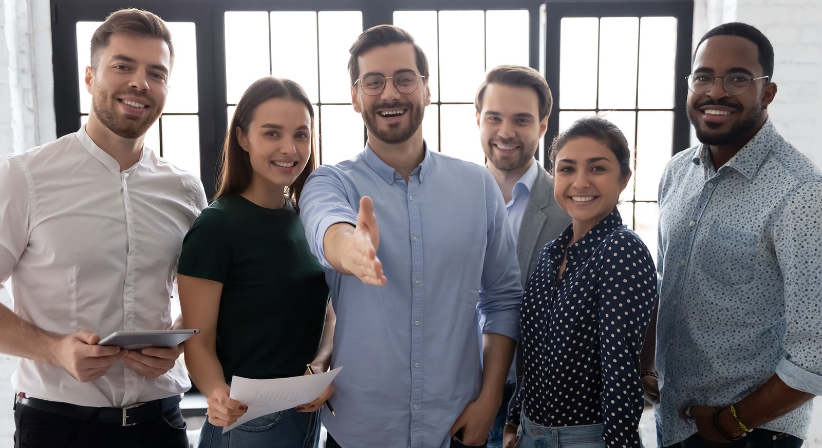 Handshake welcoming new employee